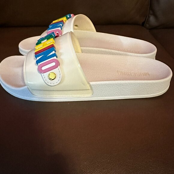 Moschino Multicolor Logo Slides - Picture 4 of 13